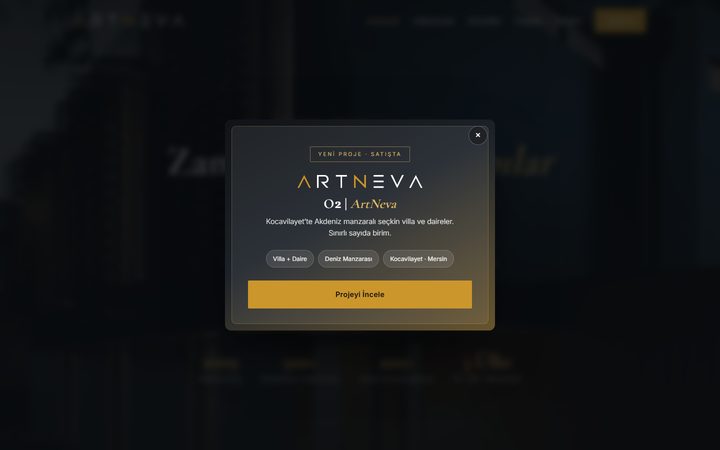 ARTNEVA hazır kurumsal web sitesi